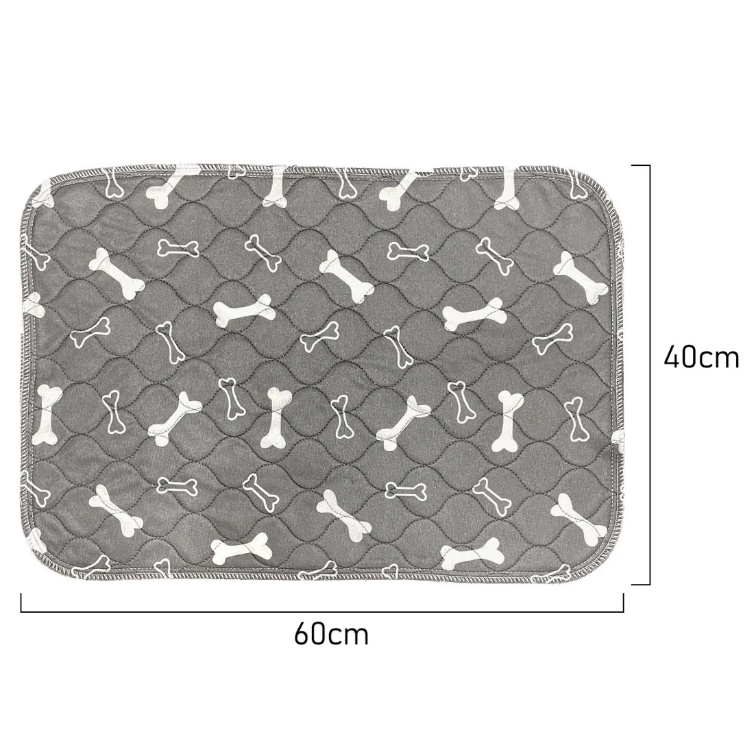 Furzone Reusable Dog/Puppy Training Pee Pads <br>Small 40 x 60cm <br>Grey Bone - Image 3
