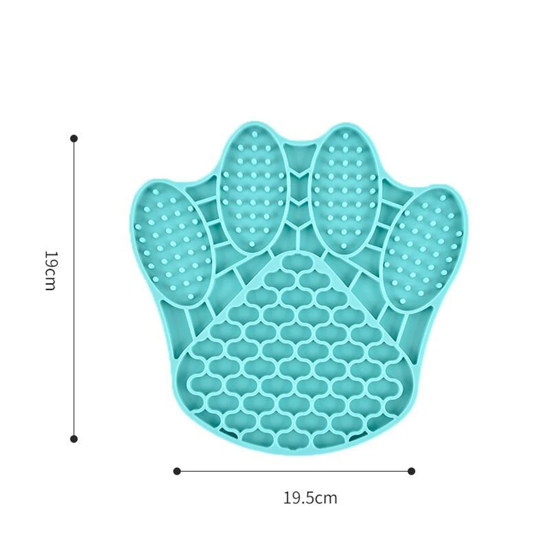 Furzone Silicone 2 In 1 Slow Feeder & Lick Bowl <br>Paw <br>Aqua - Image 2