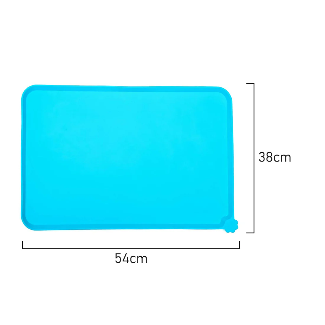 Furzone Silicone Waterproof Spillproof Pet Feeding Mat <br>Blue <br>Large - 54 x 38cm - Image 7