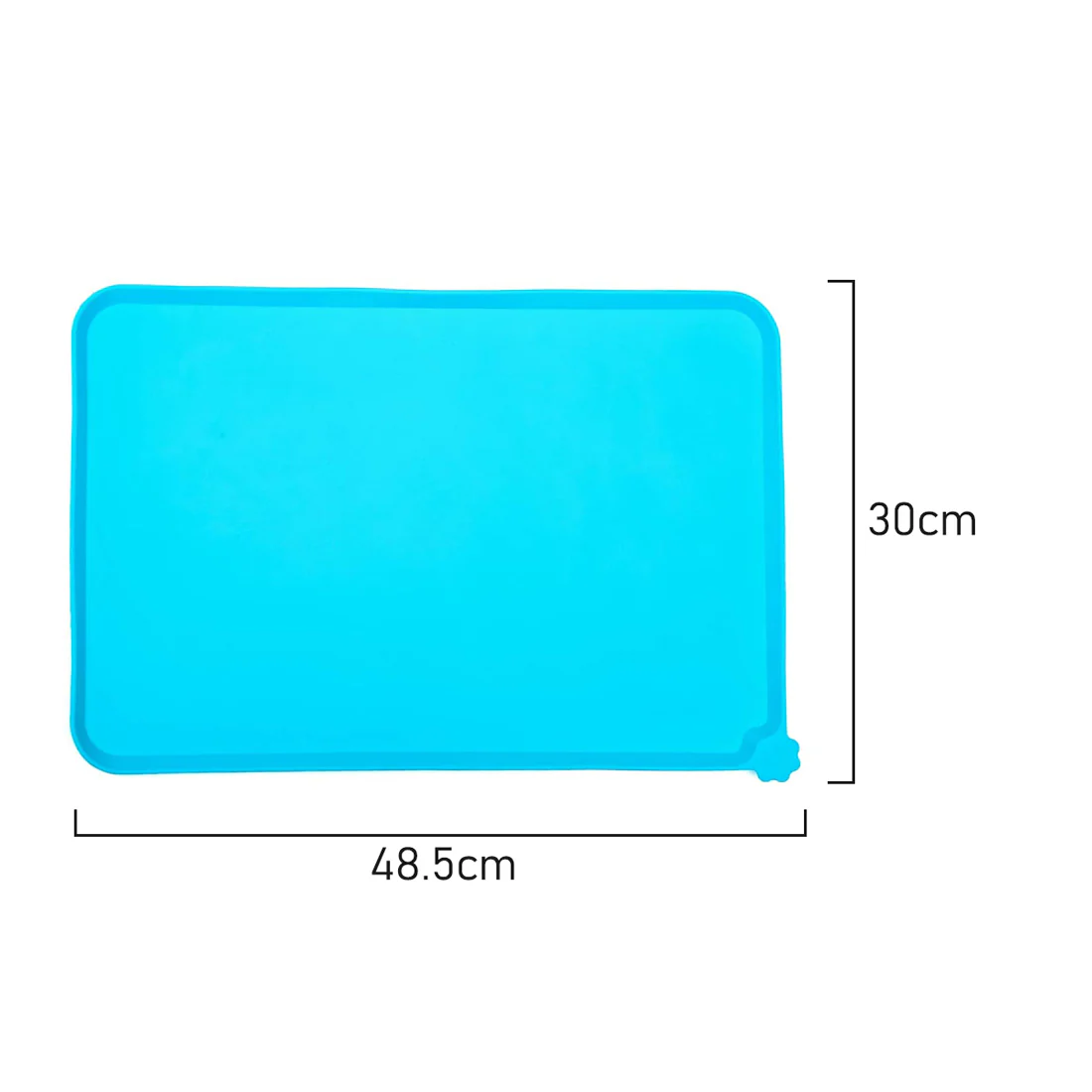 Furzone Silicone Waterproof Spillproof Pet Feeding Mat <br>Blue <br>Small - 48.5 x 30cm - Image 7