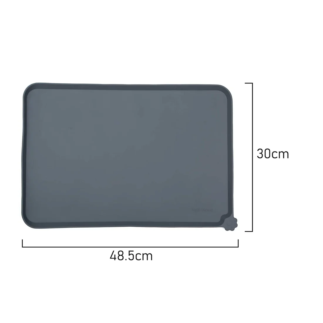 Furzone Silicone Waterproof Spillproof Pet Feeding Mat <br>Grey <br>Small - 48.5 x 30cm - Image 7