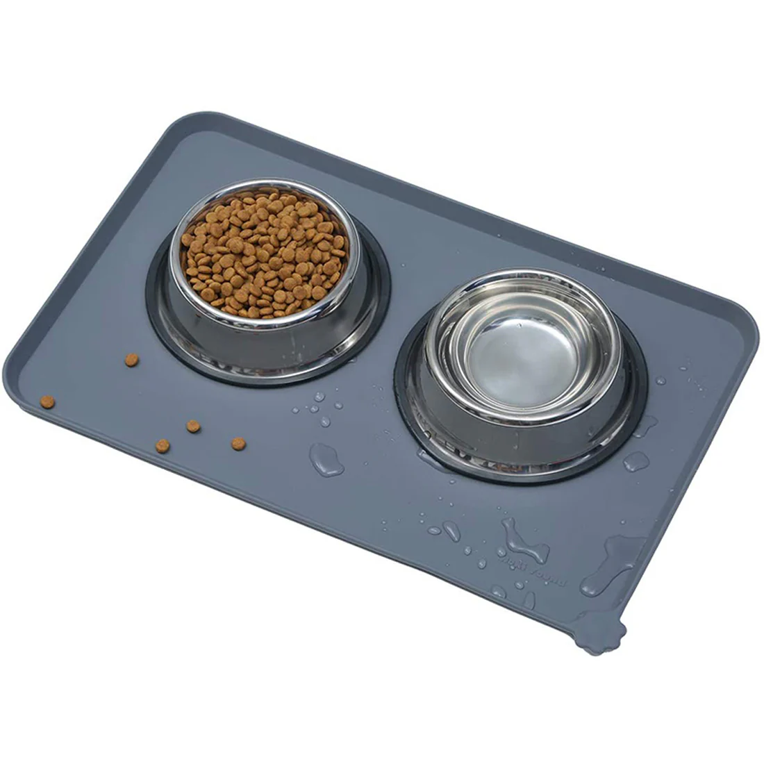 Furzone Silicone Waterproof Spillproof Pet Feeding Mat <br>Mint Green <br>Small - 48.5 x 30cm - Image 3