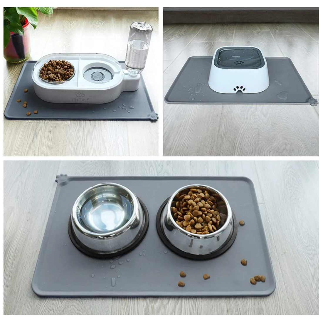 Furzone Silicone Waterproof Spillproof Pet Feeding Mat <br>Mint Green <br>Small - 48.5 x 30cm - Image 5