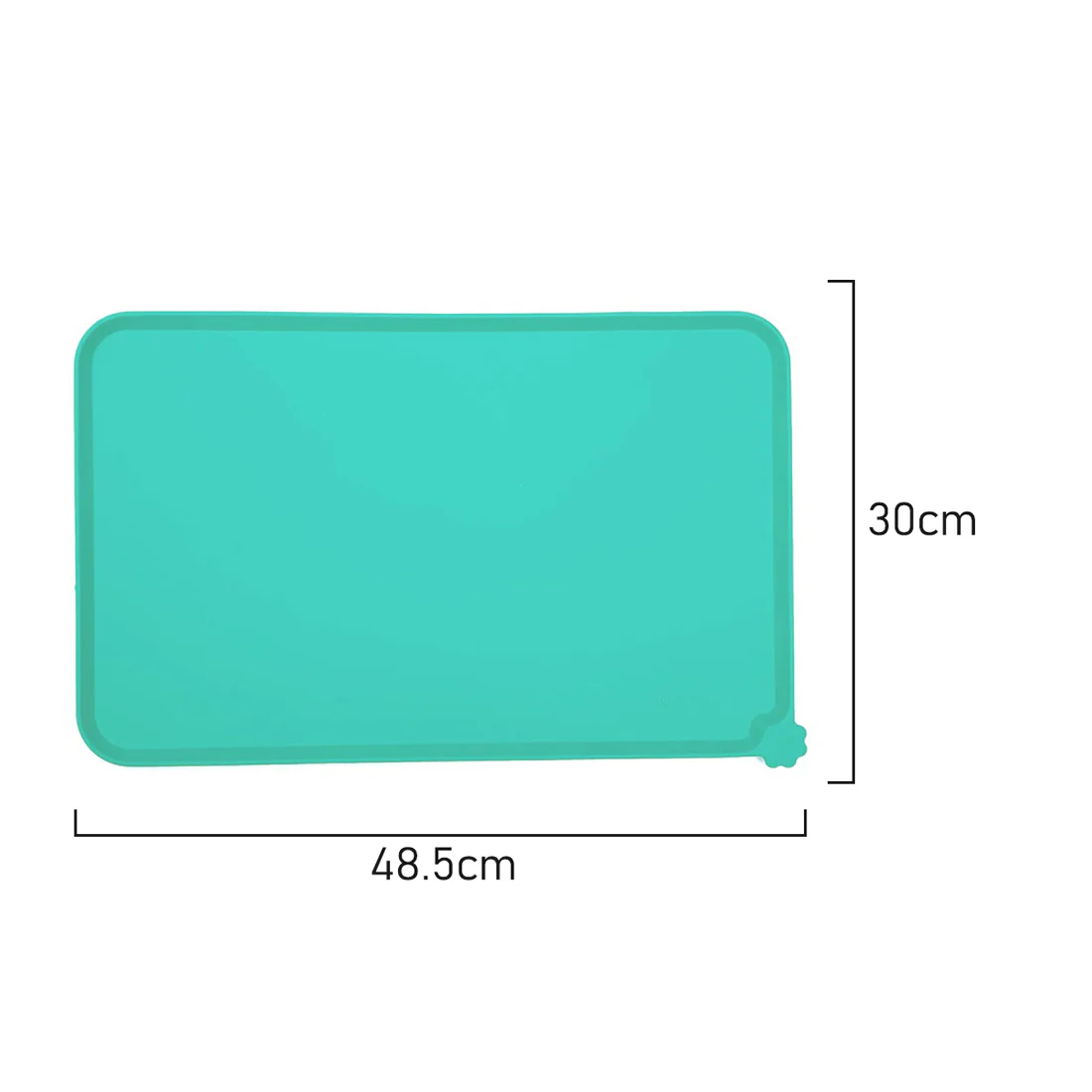 Furzone Silicone Waterproof Spillproof Pet Feeding Mat <br>Mint Green <br>Small - 48.5 x 30cm - Image 7