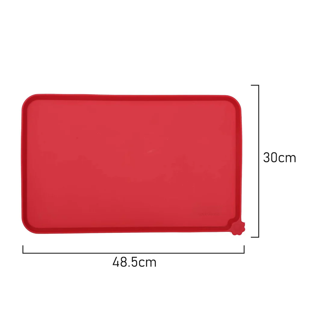 Furzone Silicone Waterproof Spillproof Pet Feeding Mat <br>Red <br>Small - 48.5 x 30cm - Image 7