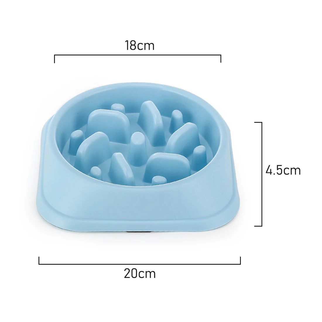 Furzone Slow Feeder Dog Bowl <br>Light Blue <br>500ml - Image 2