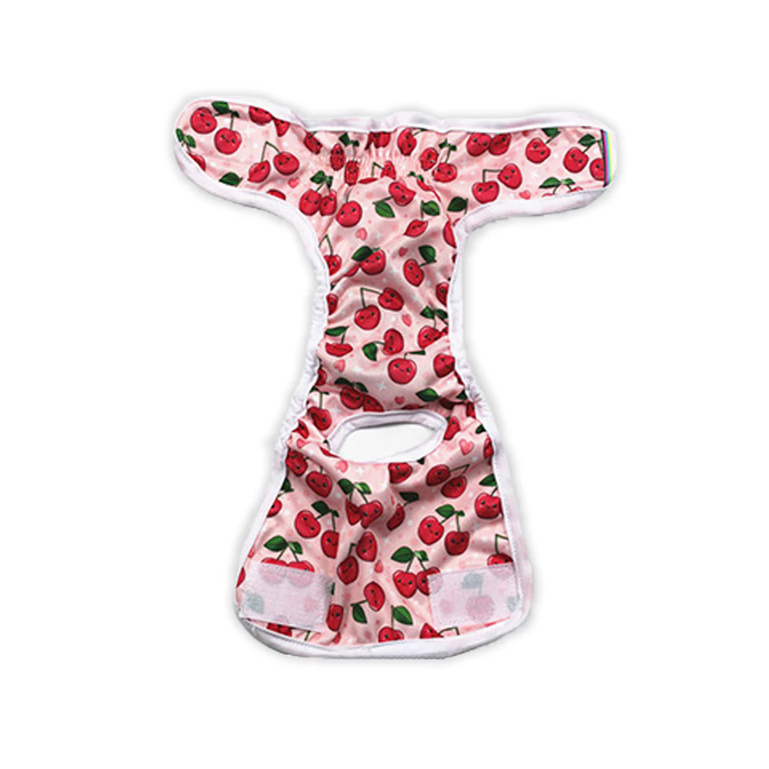 Furzone Small Reusable Washable Female Dog Diaper <br>Suitable for waistline 30-40cm <br>Red Cherry - Image 2