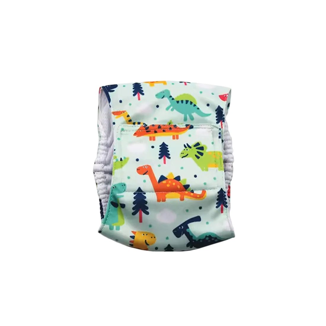 Furzone Medium Washable Male Dog Wrap <br>Suitable for waistline 34-40cm <br>Green Dinosaur