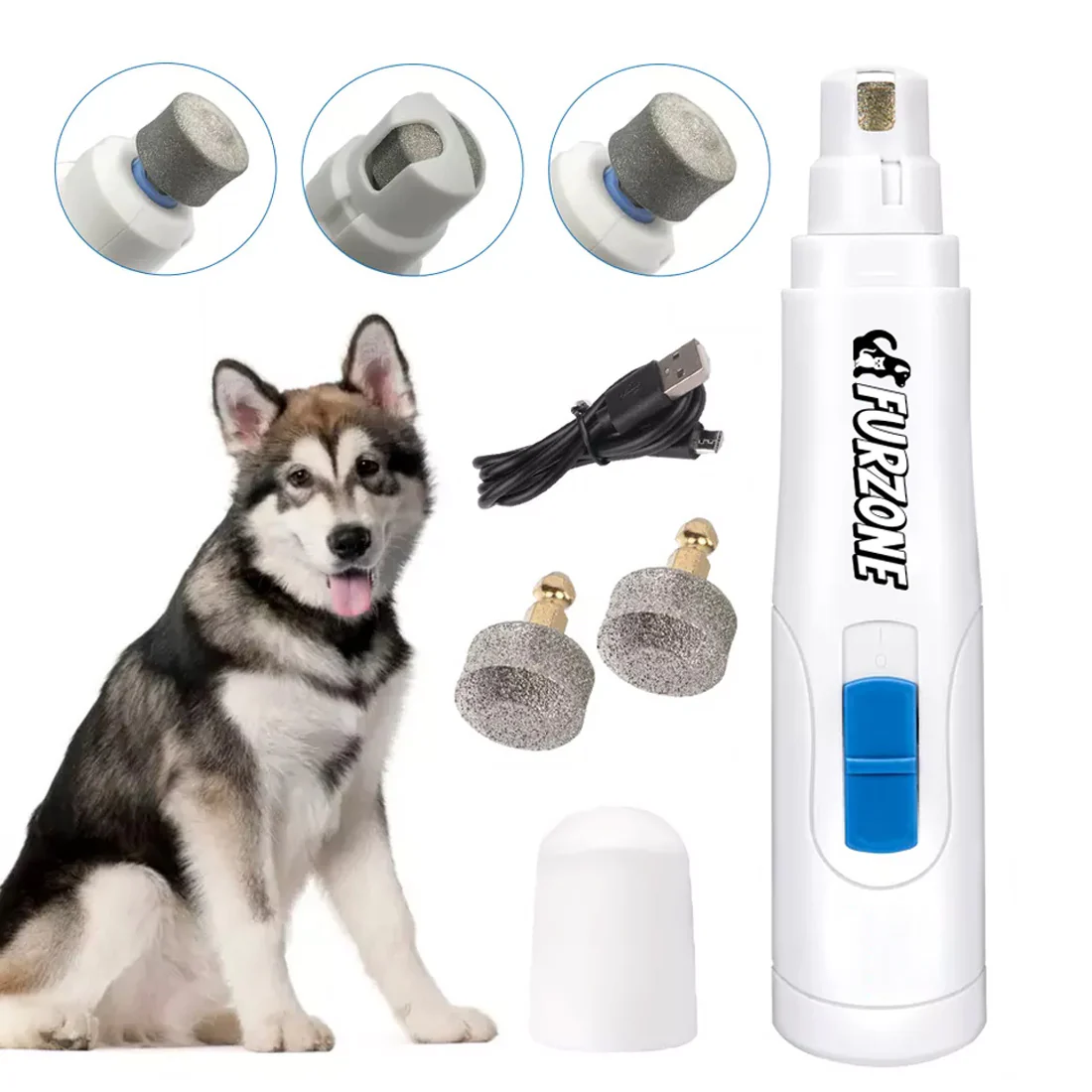 Furzone USB Pet/Dog Nail Grinder 2 Speed <br>Diamond Grind Wheel <br>8 Hours Running Time - Image 2