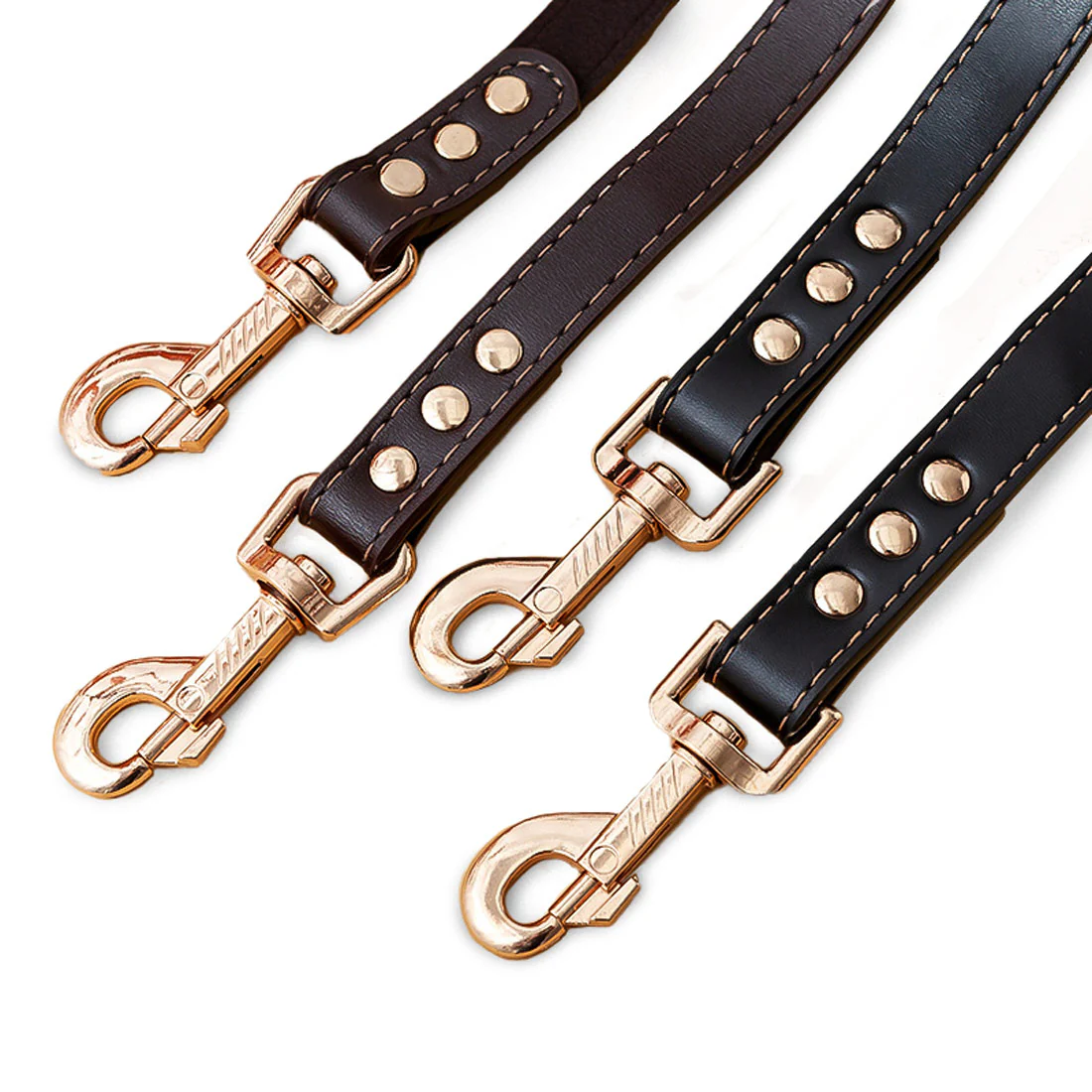 Furzone Vegan Leather Dog Collar & Lead Set <br>Black <br>Extra Small - Neck Diameter 28-36cm - Image 3