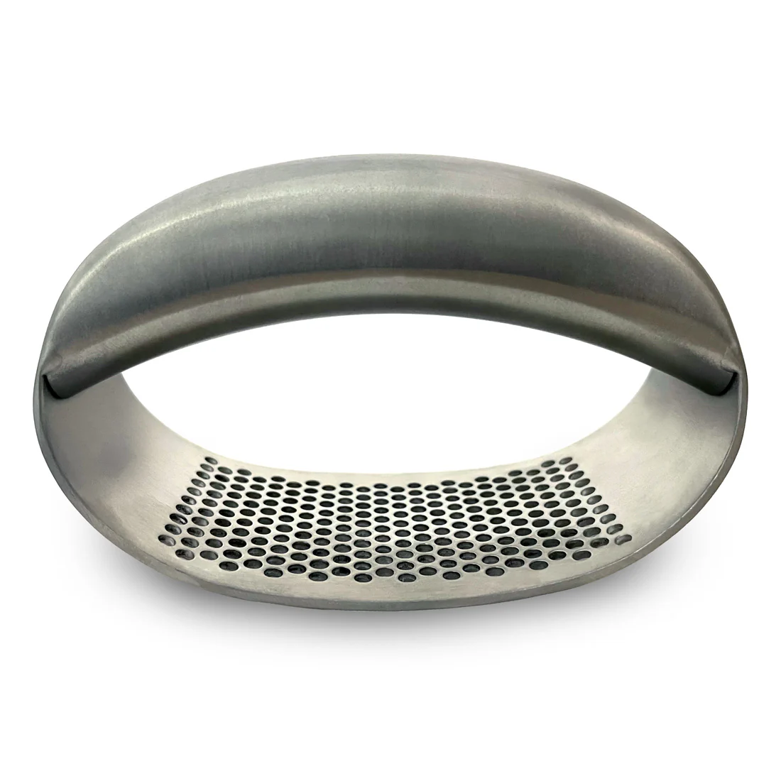 Brampton Drive Garlic Press Rocker <br>18/10 Stainless Steel <br>Dimensions - 11 x 5.2 x 6.5cm