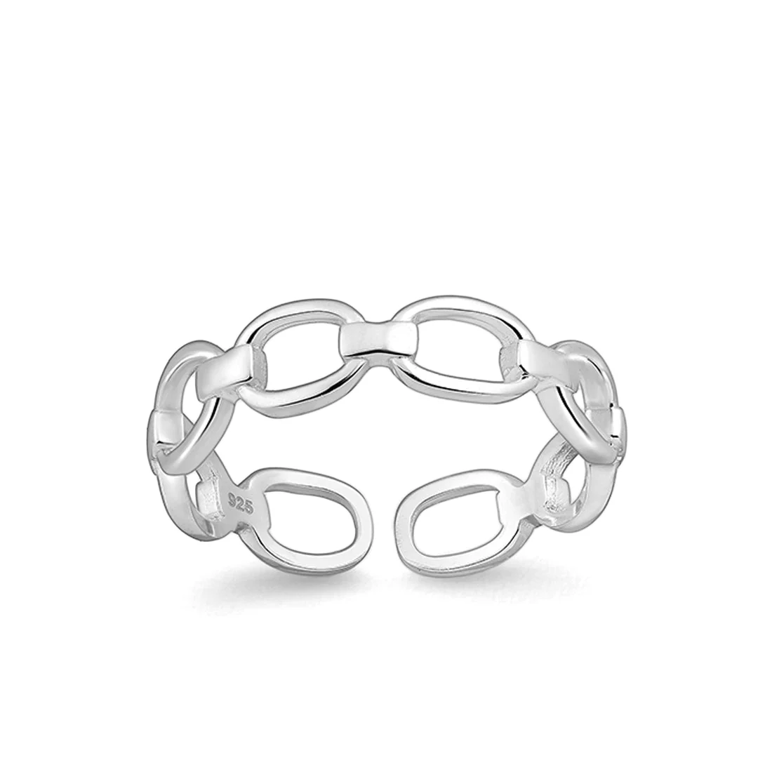 Joolz Co. Adjustable Chain Link Ring <br>925 Sterling Silver - Image 3