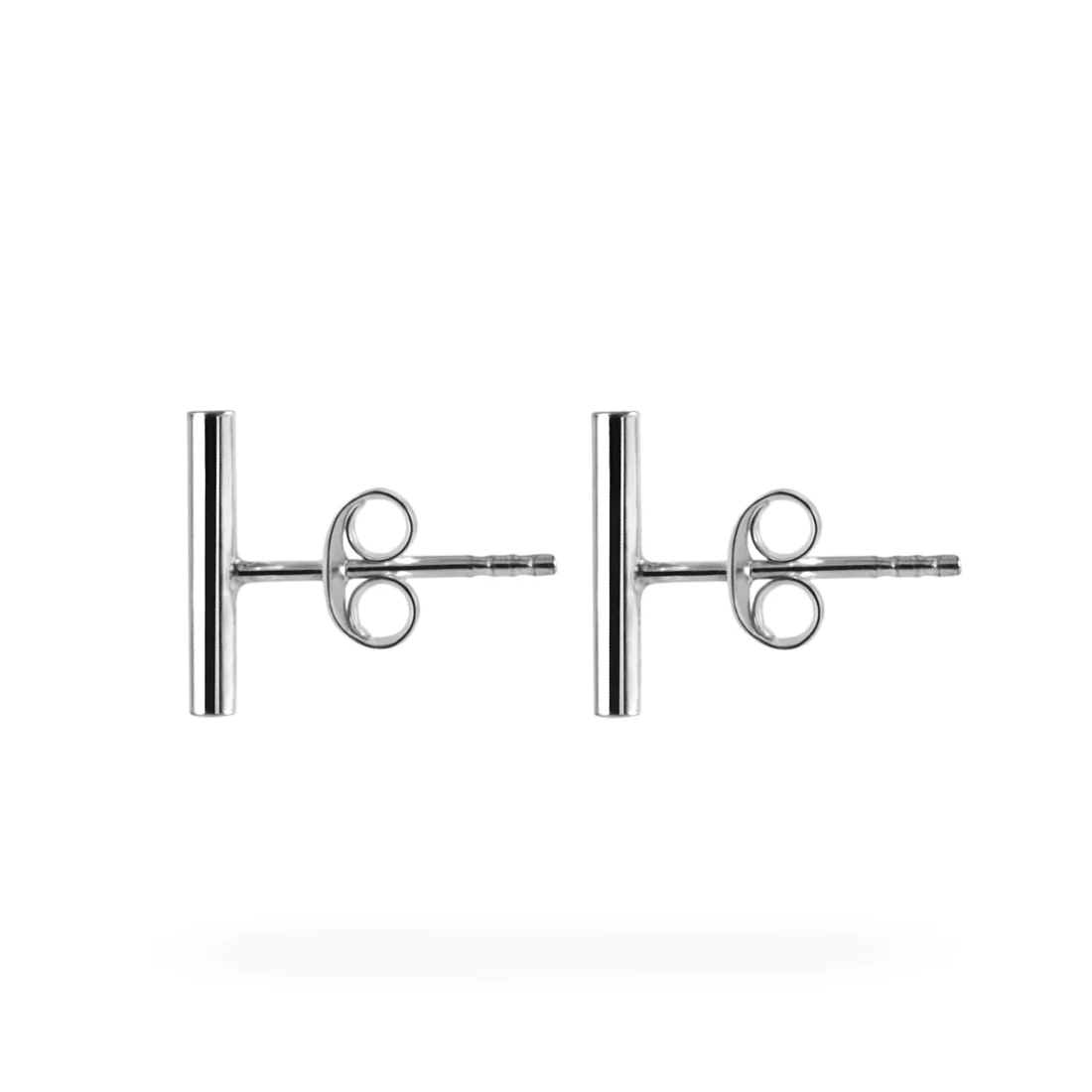 Joolz Co. Bar Stud Earrings with Push Back Closure <br>925 Sterling Silver - Image 3