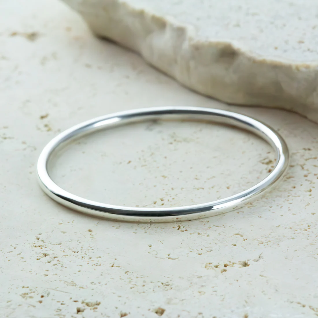 Joolz Co. Classic Hollow Round Bangle <br>925 Sterling Silver - Image 3
