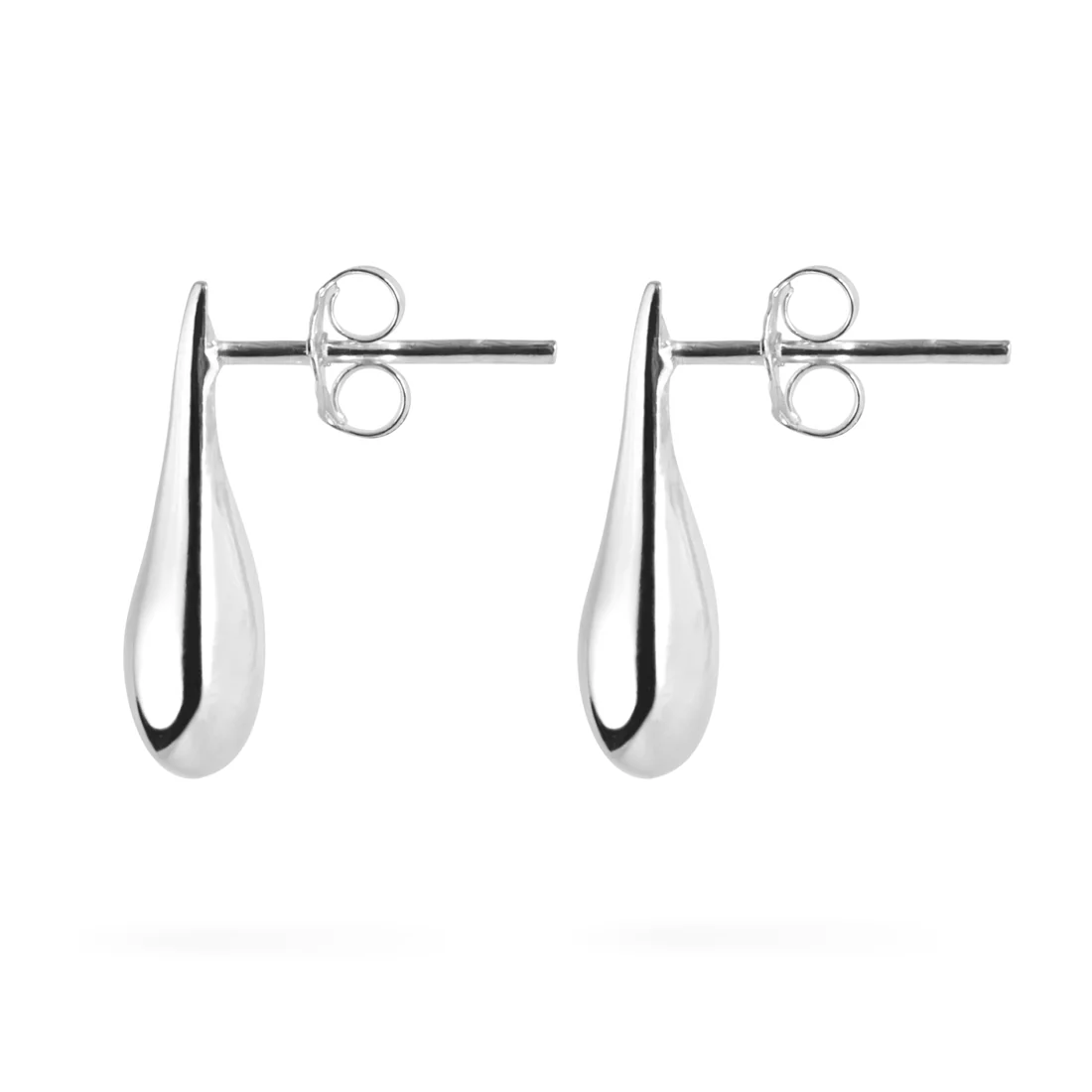 Joolz Co. Classic Tear Droplet Earrings with Push Back Closure <br>925 Sterling Silver - Image 3