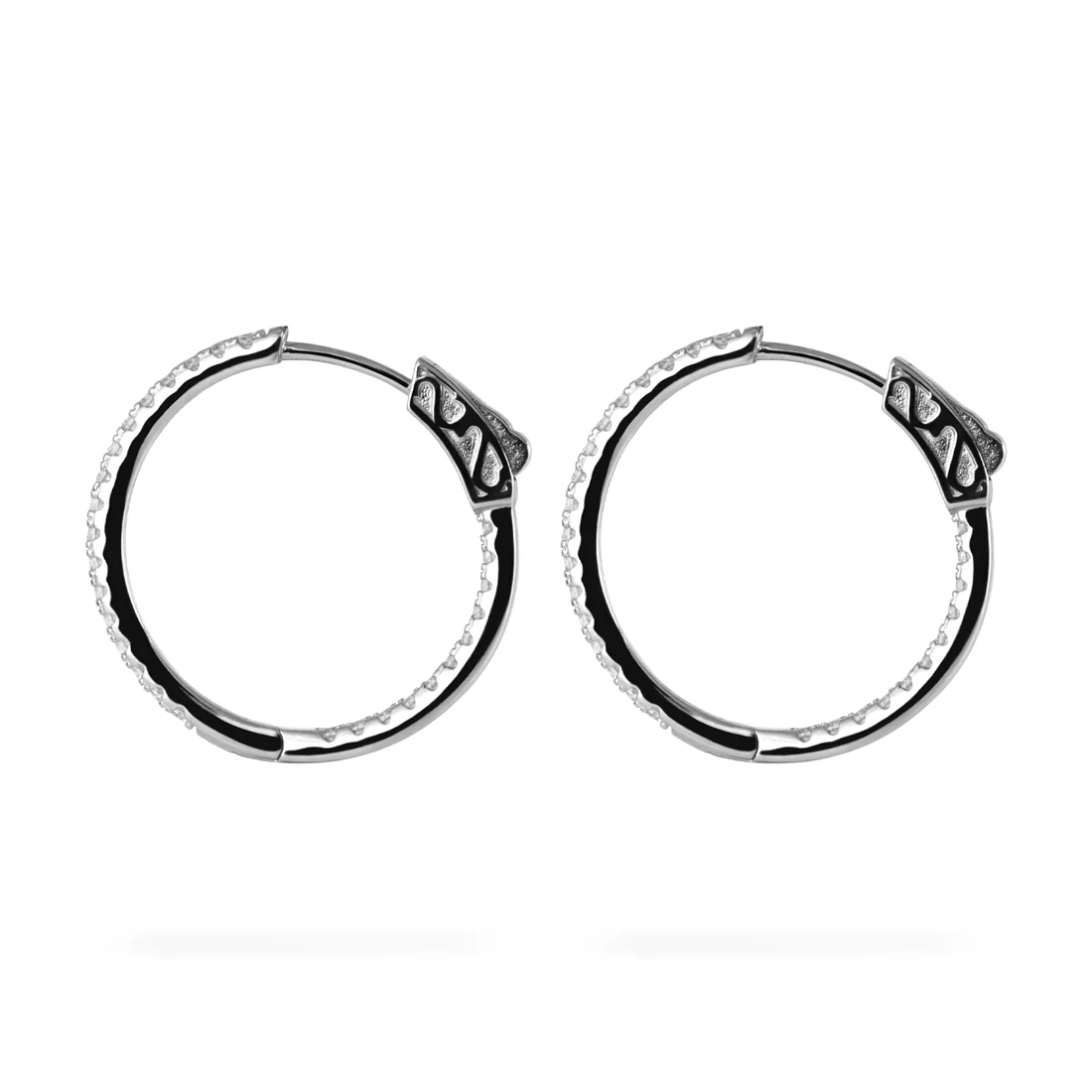 Joolz Co. Cubic Zirconia Single Hoop Earrings 925 Sterling Silver - Image 3