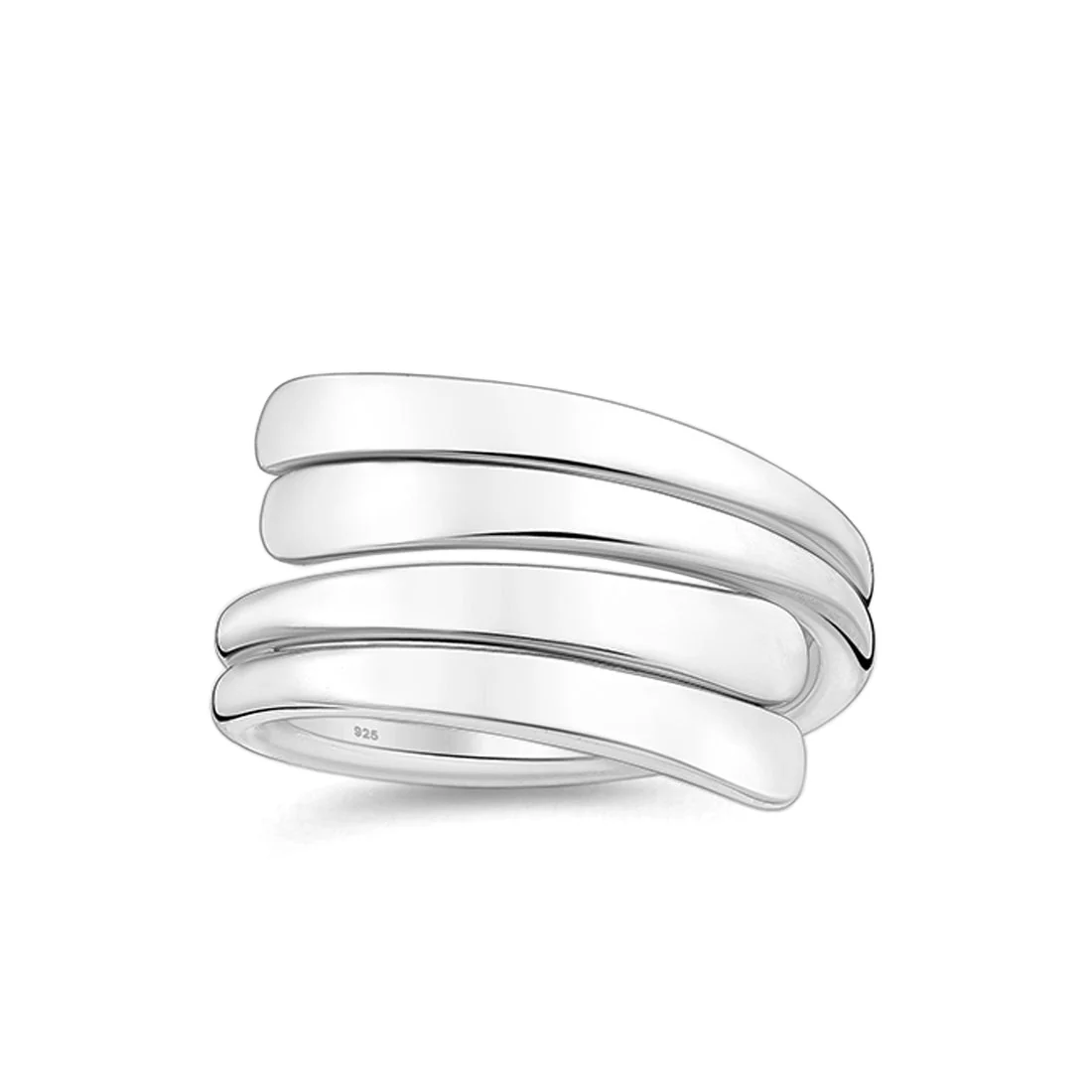 Joolz Co. Layered Twin Adjustable Open Ring <br>925 Sterling Silver - Image 3