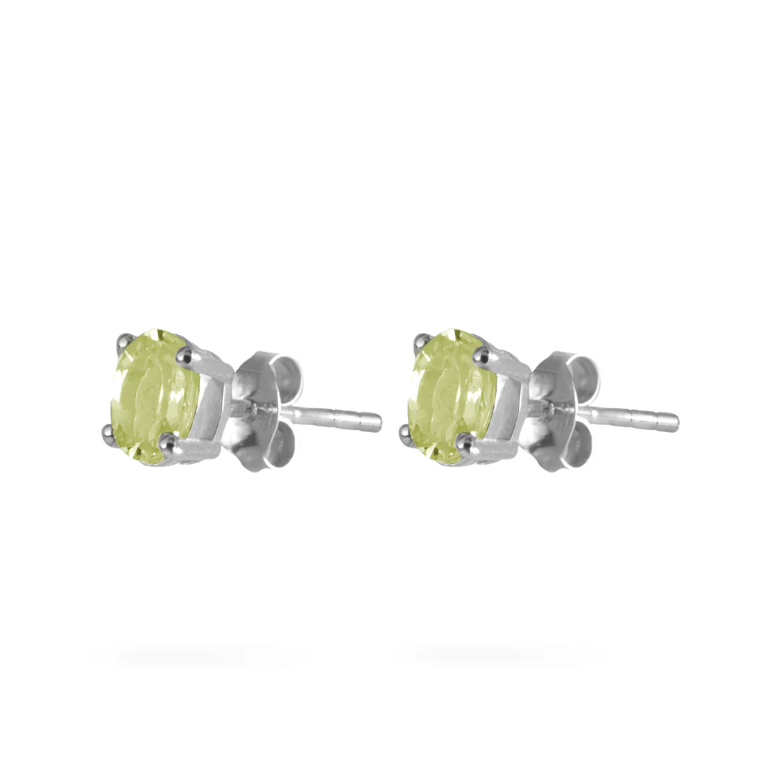Joolz Co Oval Cubic Zirconia Stud Push Back Earrings <br>925 Sterling Silver - Image 10