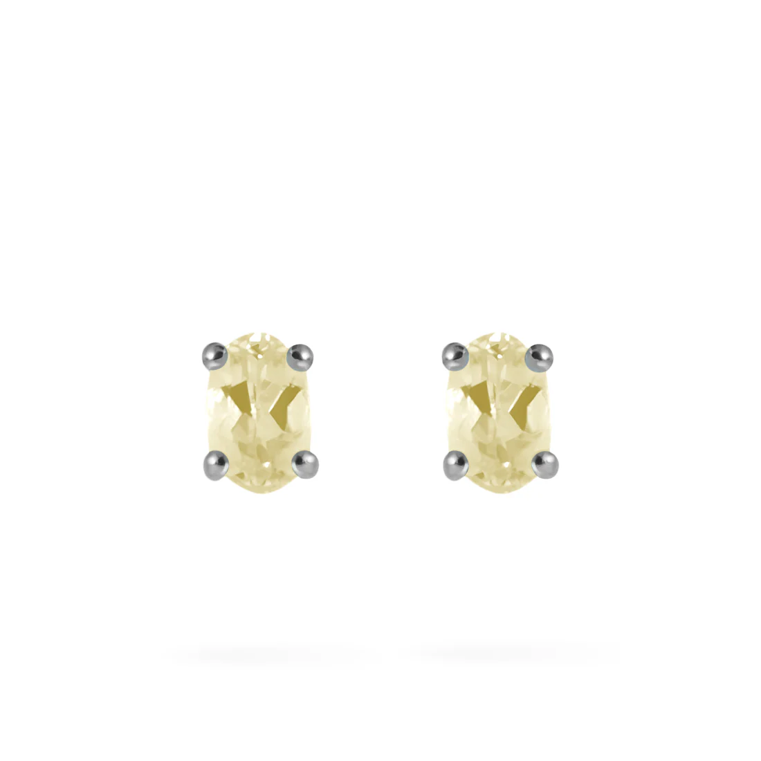 Joolz Co Oval Cubic Zirconia Stud Push Back Earrings <br>925 Sterling Silver - Image 14