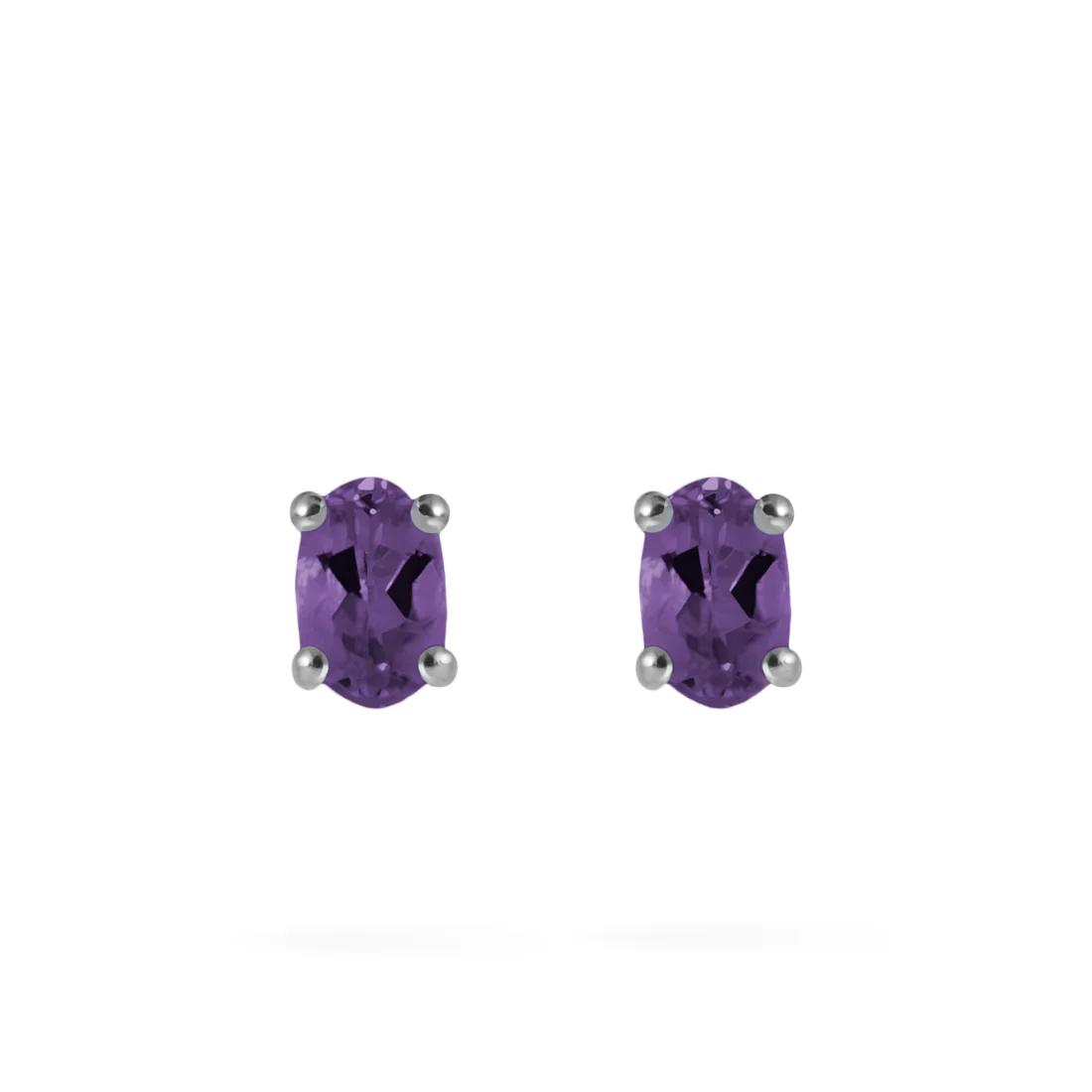 Joolz Co Oval Cubic Zirconia Stud Push Back Earrings <br>925 Sterling Silver - Image 17