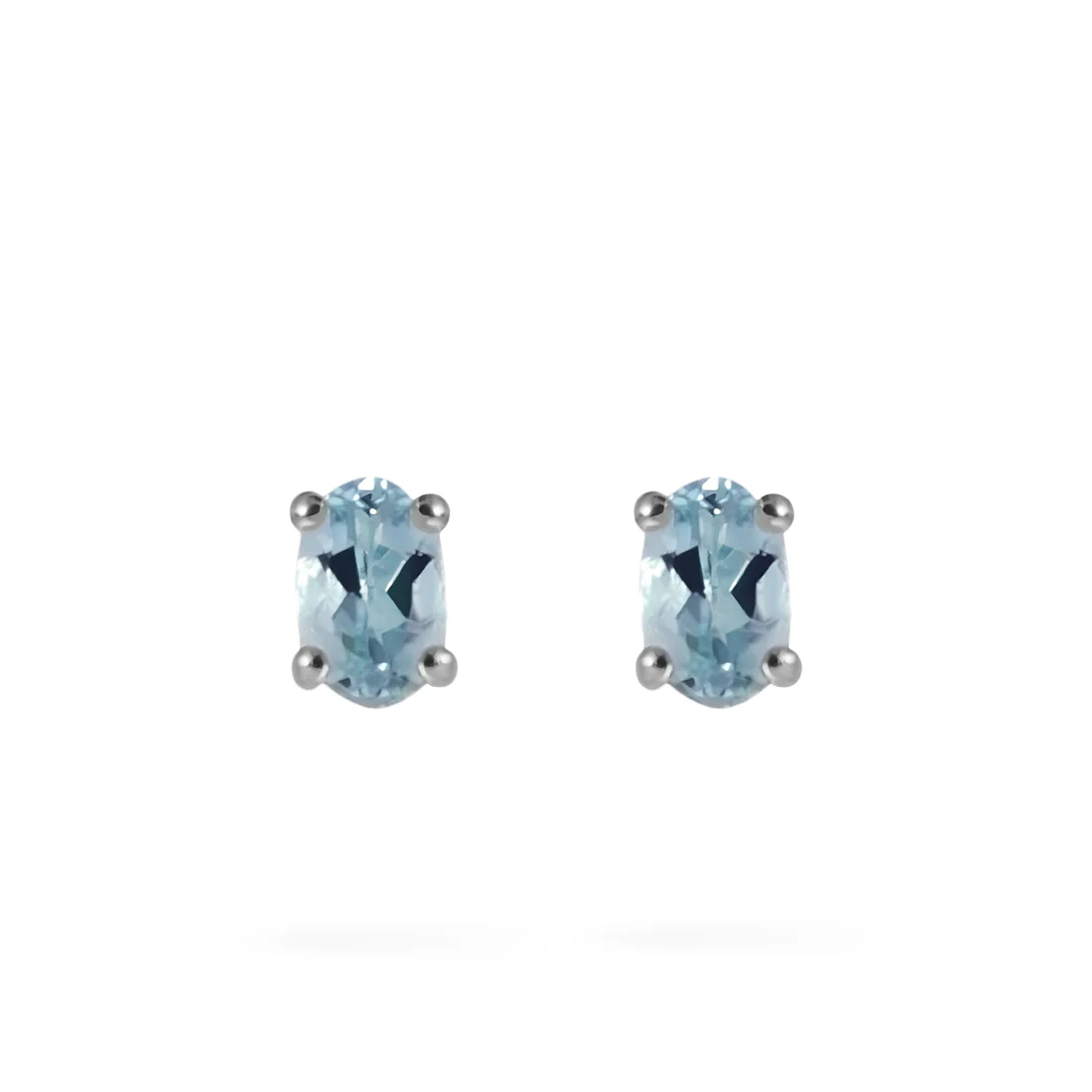 Joolz Co Oval Cubic Zirconia Stud Push Back Earrings <br>925 Sterling Silver - Image 5