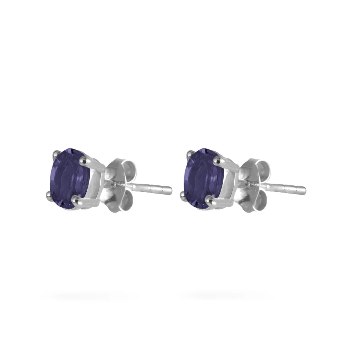 Joolz Co Oval Cubic Zirconia Stud Push Back Earrings <br>925 Sterling Silver - Image 7