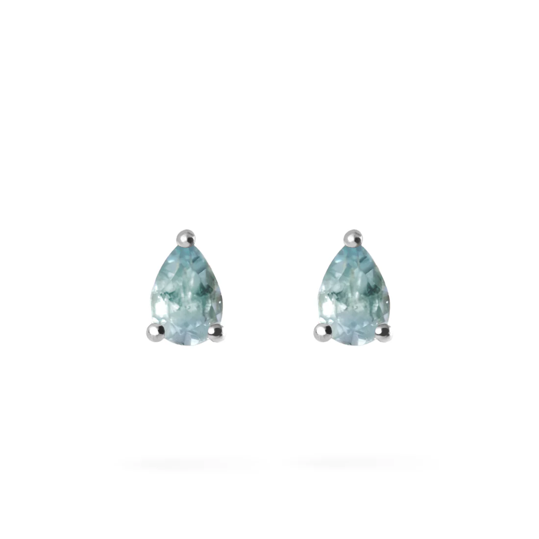 Joolz Co Pear Cubic Zirconia Stud Push Back Earrings <br>925 Sterling Silver - Image 11
