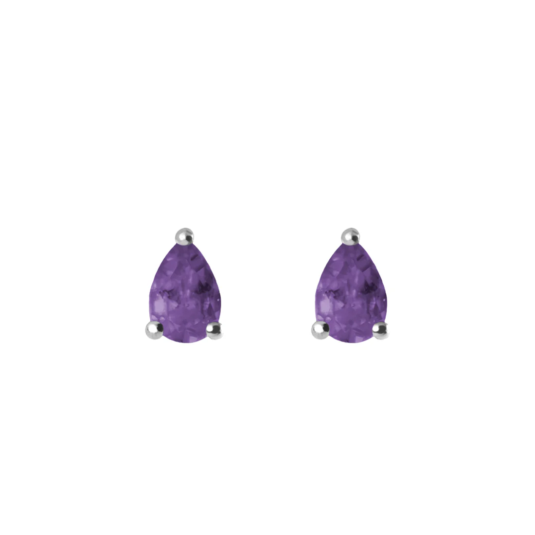 Joolz Co Pear Cubic Zirconia Stud Push Back Earrings <br>925 Sterling Silver - Image 14