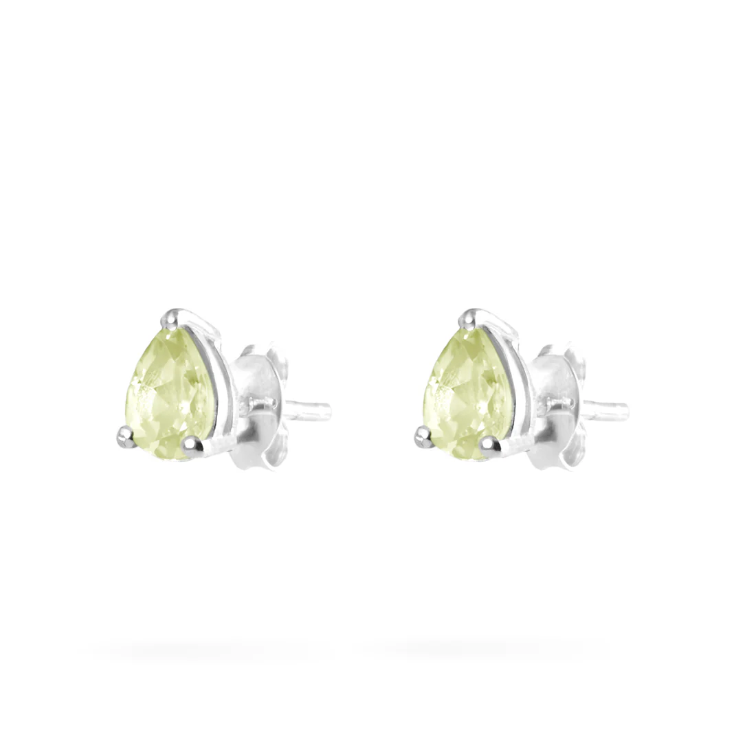 Joolz Co Pear Cubic Zirconia Stud Push Back Earrings <br>925 Sterling Silver - Image 7