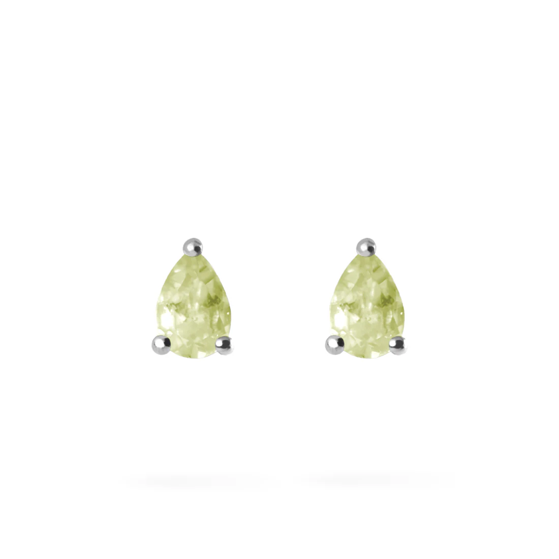 Joolz Co Pear Cubic Zirconia Stud Push Back Earrings <br>925 Sterling Silver - Image 8