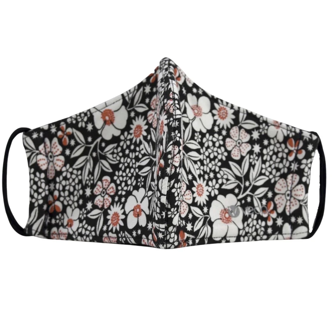 KIDS Washable Face Masks <br>3 layer Antimicrobial cloth fabric <br>Ceramic Flower - Image 2