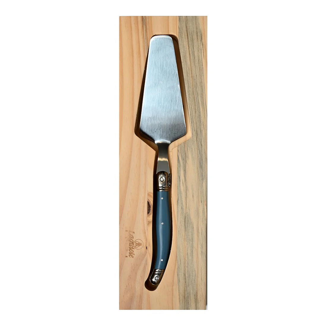 Laguiole Cake Server <br>Pine Wood Gift Box <br>Dark Blue - Image 2