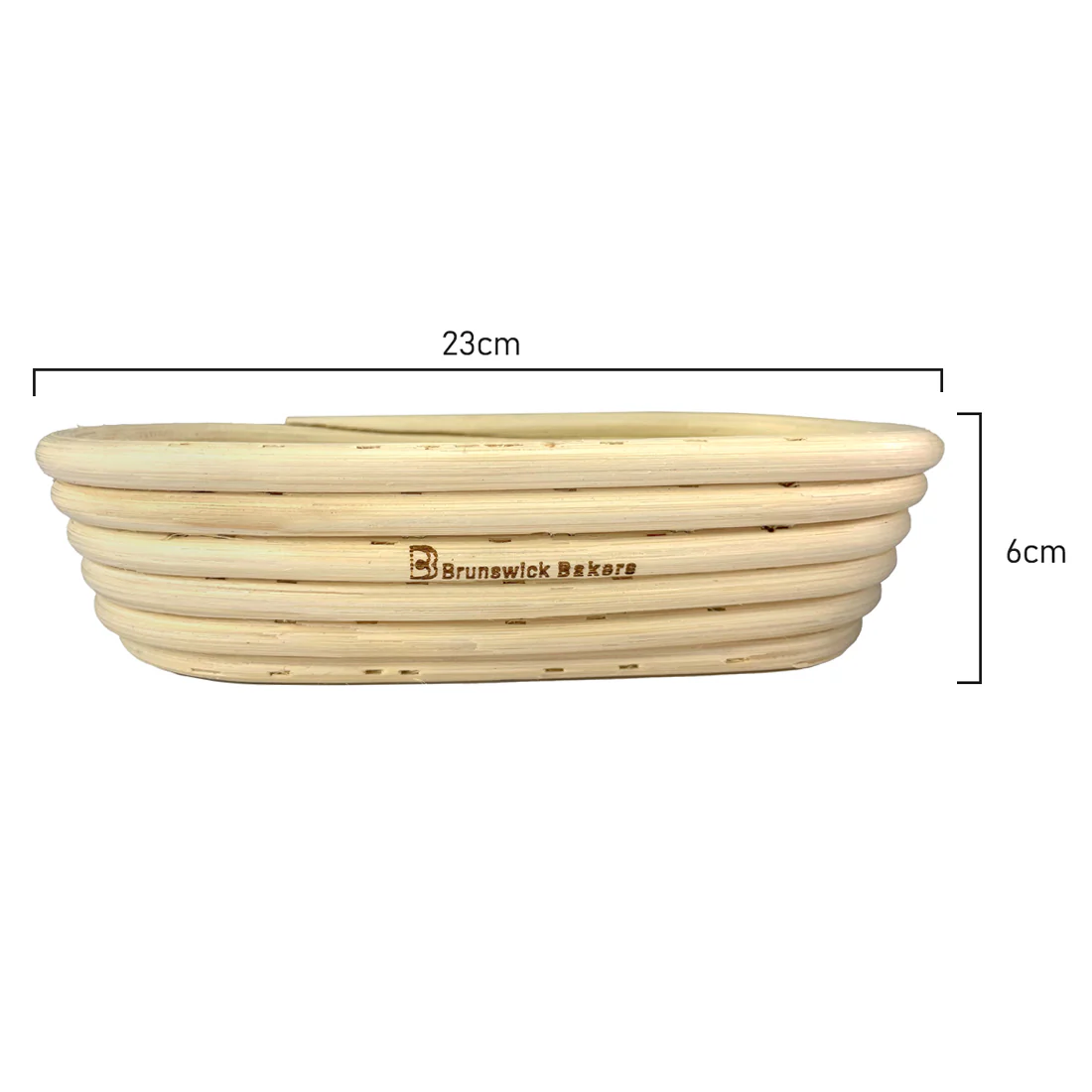 Oval Banneton with Lining <br>Natural Ratten <br>Dimensions - 23cm - Image 4