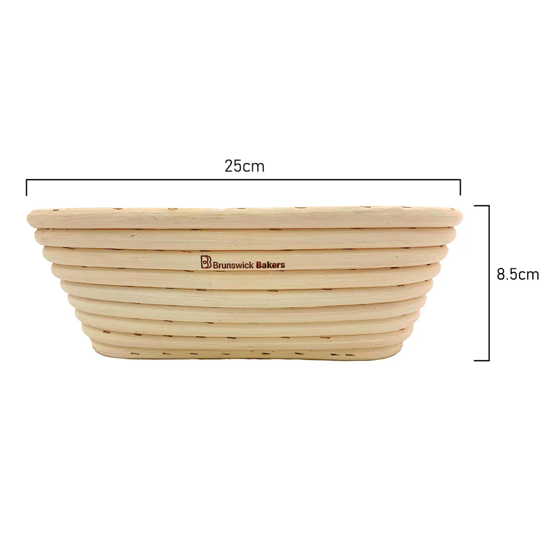 Oval Banneton with Lining <br>Natural Ratten <br>Dimensions - 25cm - Image 4