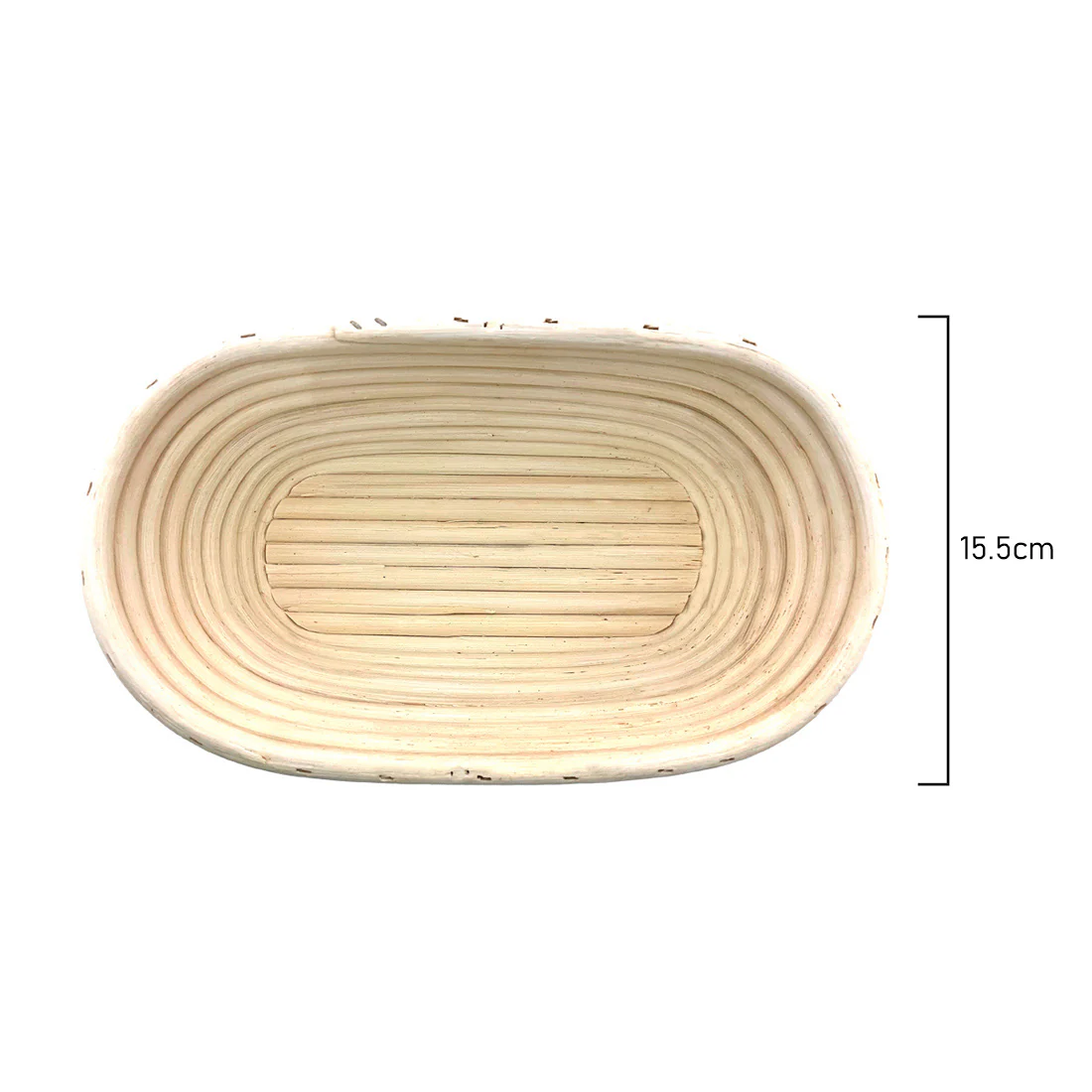 Oval Banneton with Lining <br>Natural Ratten <br>Dimensions - 25cm - Image 5