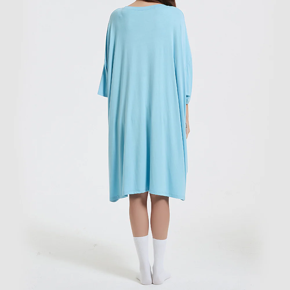 OZ PJ's Oversized Baby Blue Sleep Tee <br>Heat Regulating Bamboo <br>One Size Fits Most - Image 4