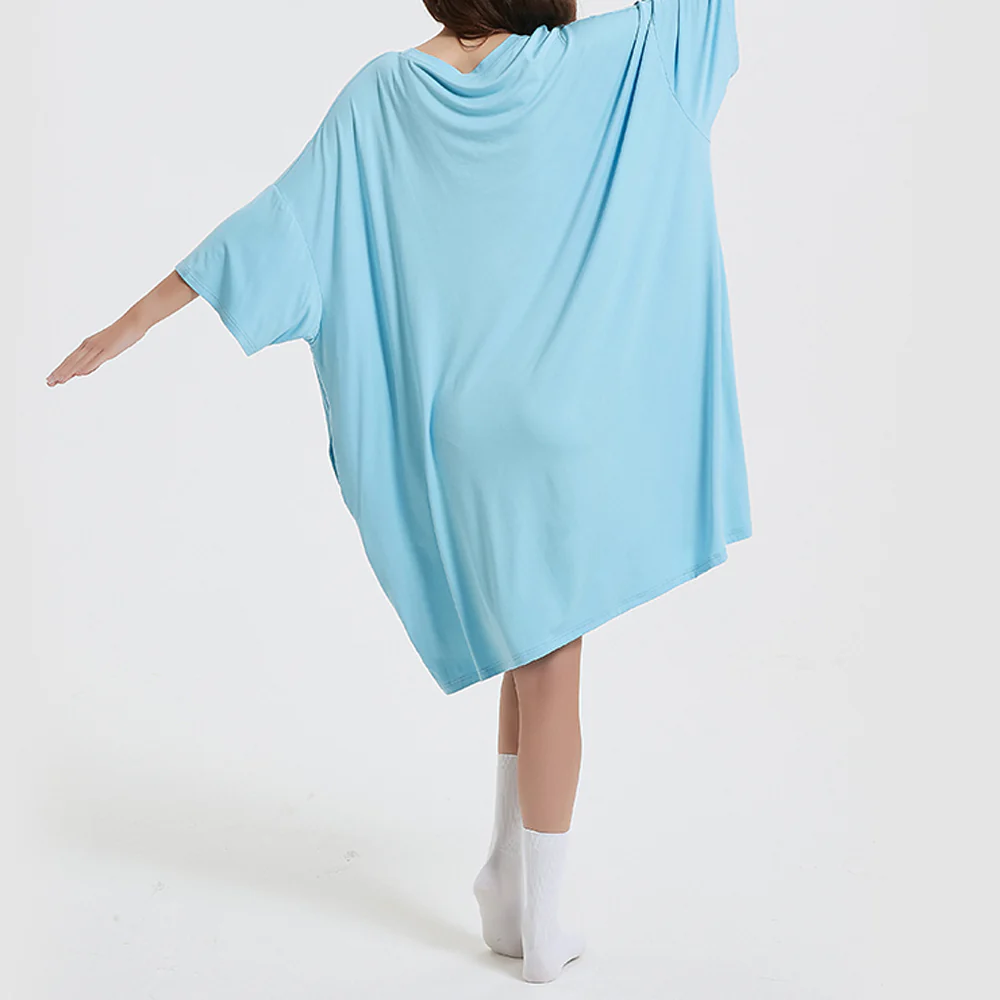 OZ PJ's Oversized Baby Blue Sleep Tee <br>Heat Regulating Bamboo <br>One Size Fits Most - Image 5