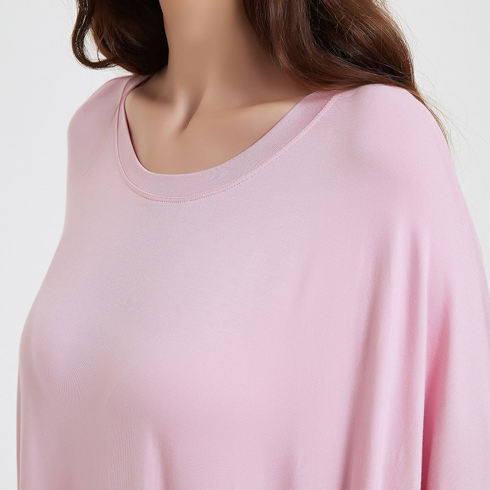 OZ PJ's Super Soft, Oversized Baby Pink Sleep Tee <br>Heat Regulating Bamboo <br>One Size Fits Most - Image 6