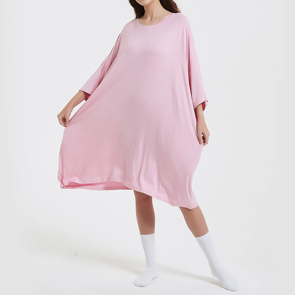 OZ PJ's Super Soft, Oversized Grey Sleep Tee <br>Heat Regulating Bamboo <br>One Size Fits Most - Image 12