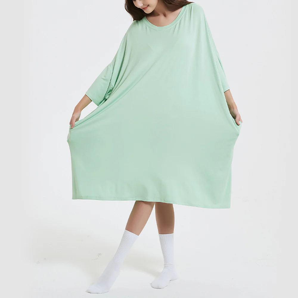 OZ PJ's Super Soft, Oversized Grey Sleep Tee <br>Heat Regulating Bamboo <br>One Size Fits Most - Image 13