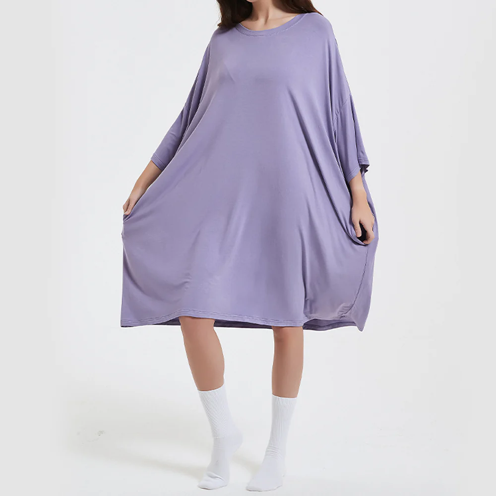 OZ PJ's Super Soft, Oversized Grey Sleep Tee <br>Heat Regulating Bamboo <br>One Size Fits Most - Image 14