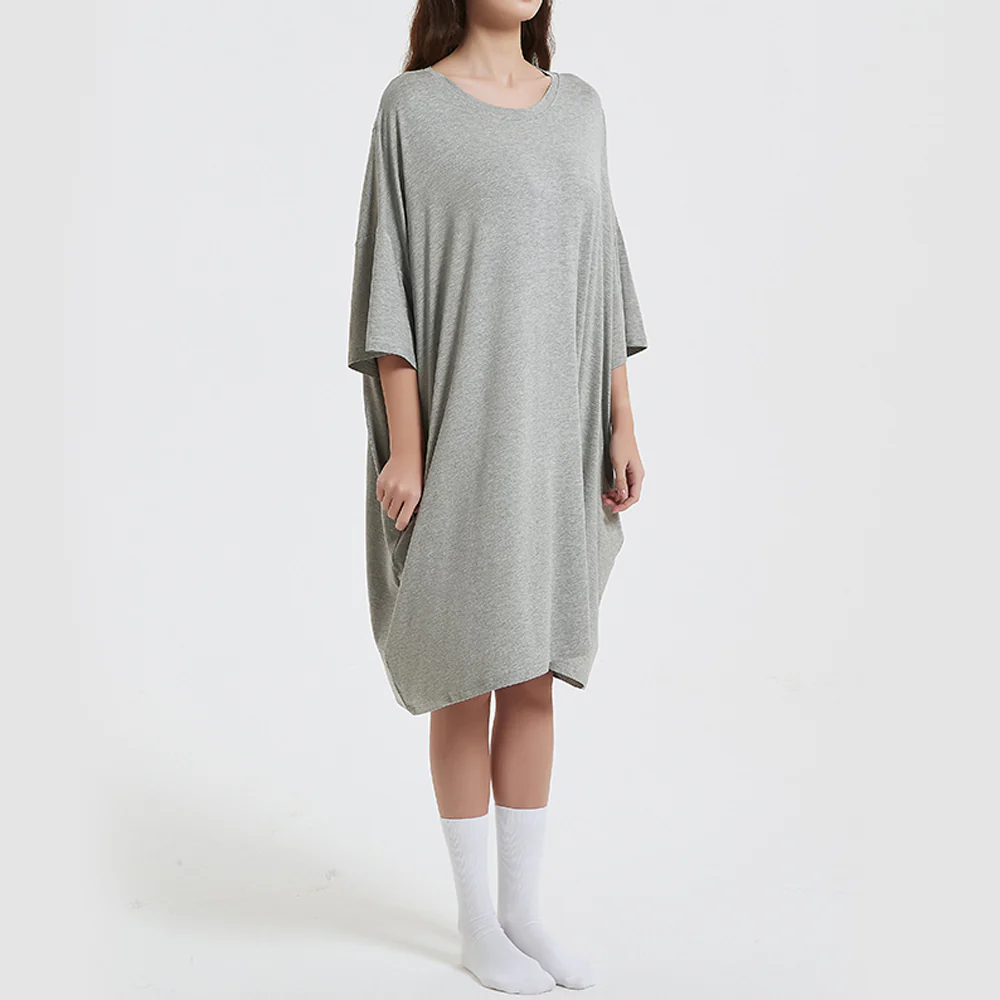 OZ PJ's Super Soft, Oversized Grey Sleep Tee <br>Heat Regulating Bamboo <br>One Size Fits Most - Image 3