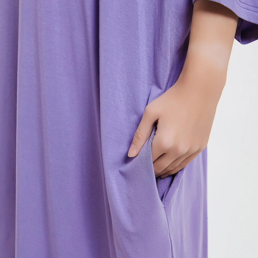 OZ PJ's Oversized Lilac Sleep Tee <br>Heat Regulating Bamboo <br>One Size Fits Most - Image 5