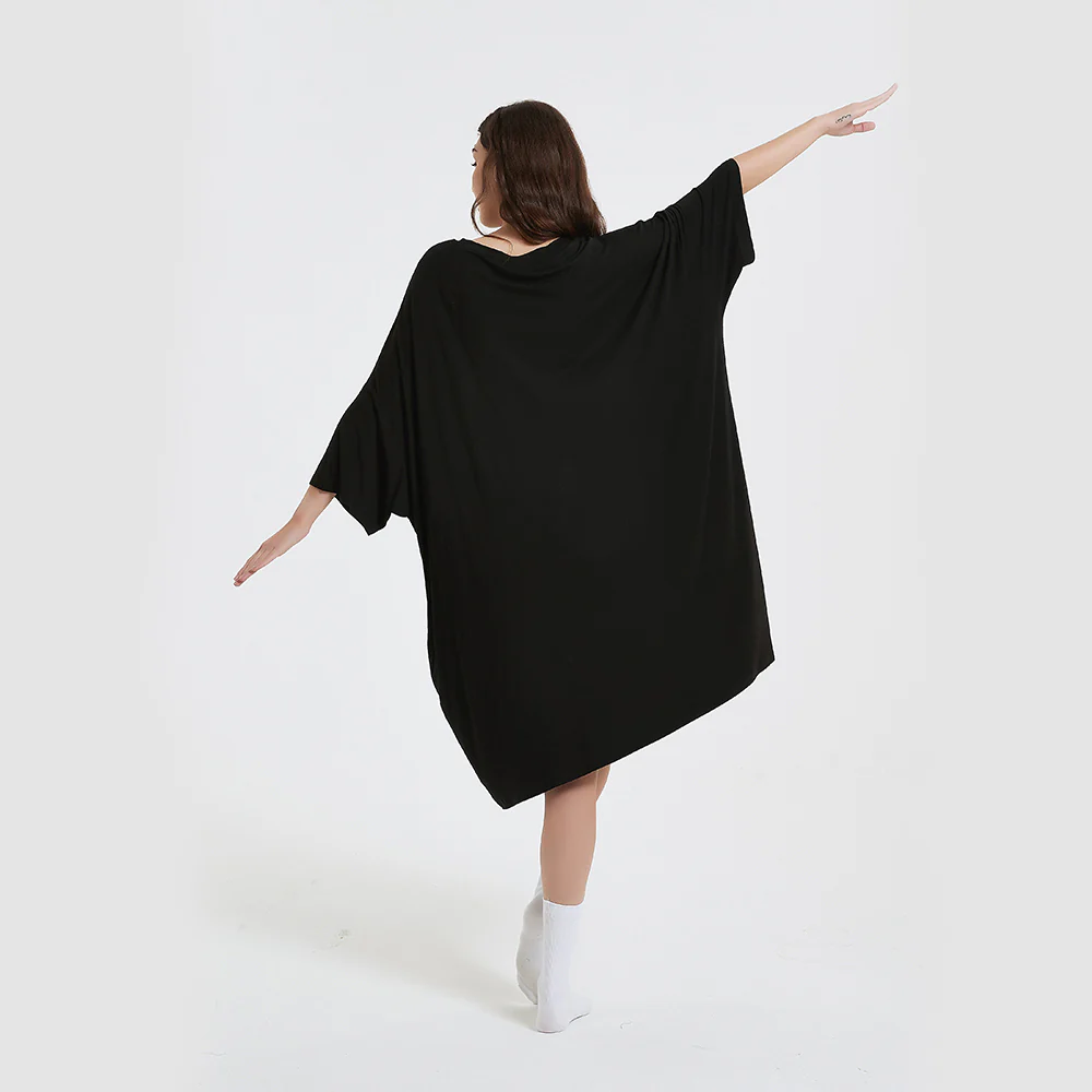 OZ PJ's Oversized Midnight Black Sleep Tee <br>Heat Regulating Bamboo <br>One Size Fits Most - Image 5