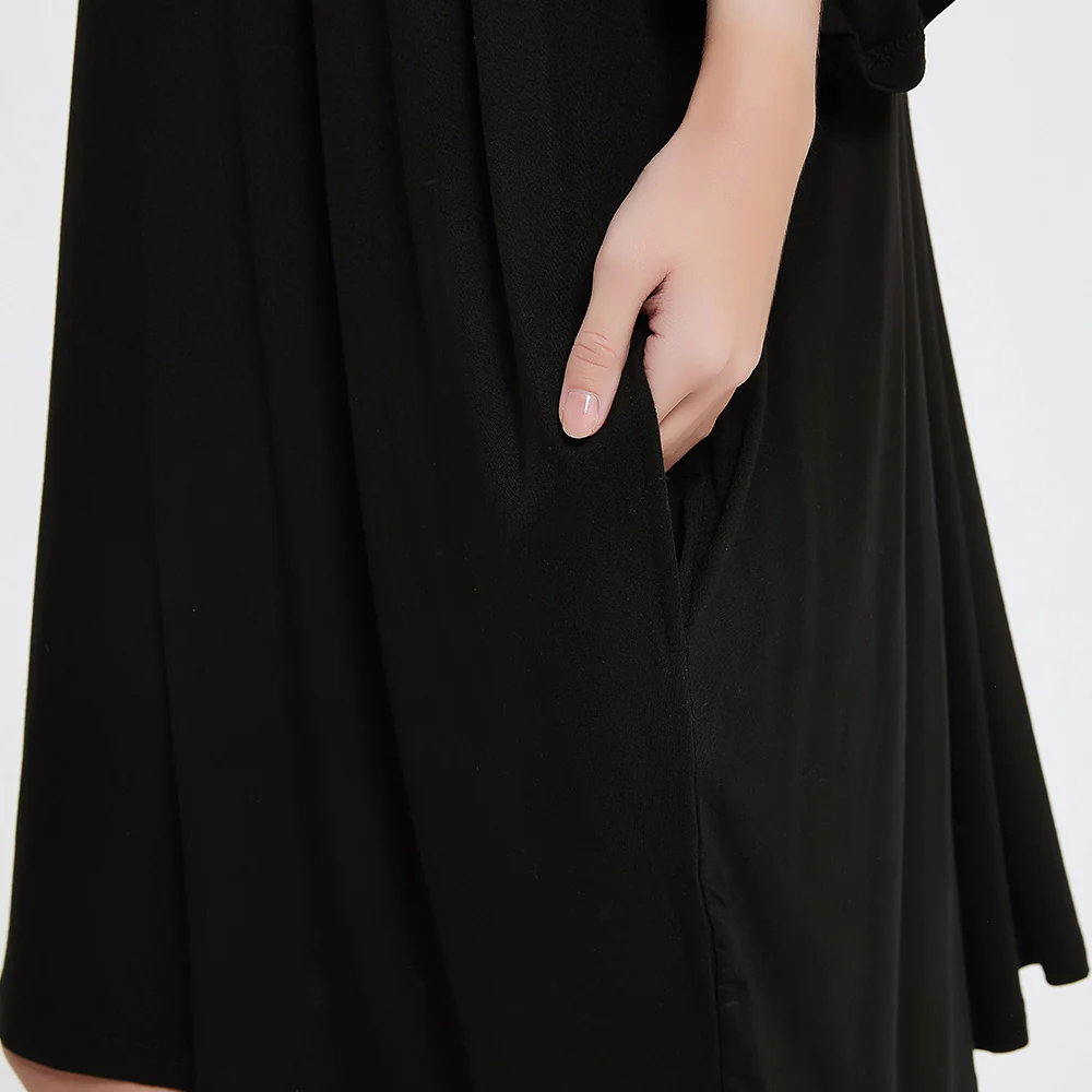 OZ PJ's Oversized Midnight Black Sleep Tee <br>Heat Regulating Bamboo <br>One Size Fits Most - Image 7