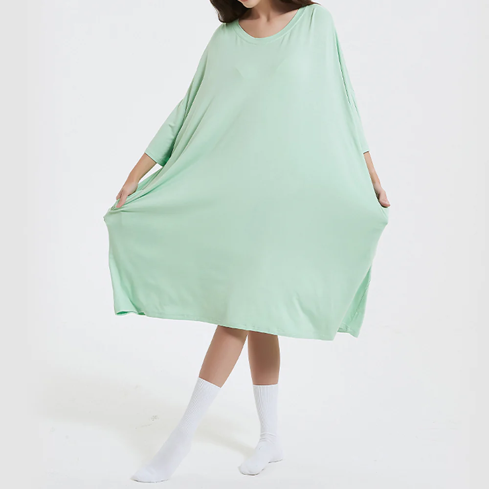 OZ PJ's Super Soft, Oversized Mint Green Sleep Tee <br>Heat Regulating Bamboo <br>One Size Fits Most - Image 3