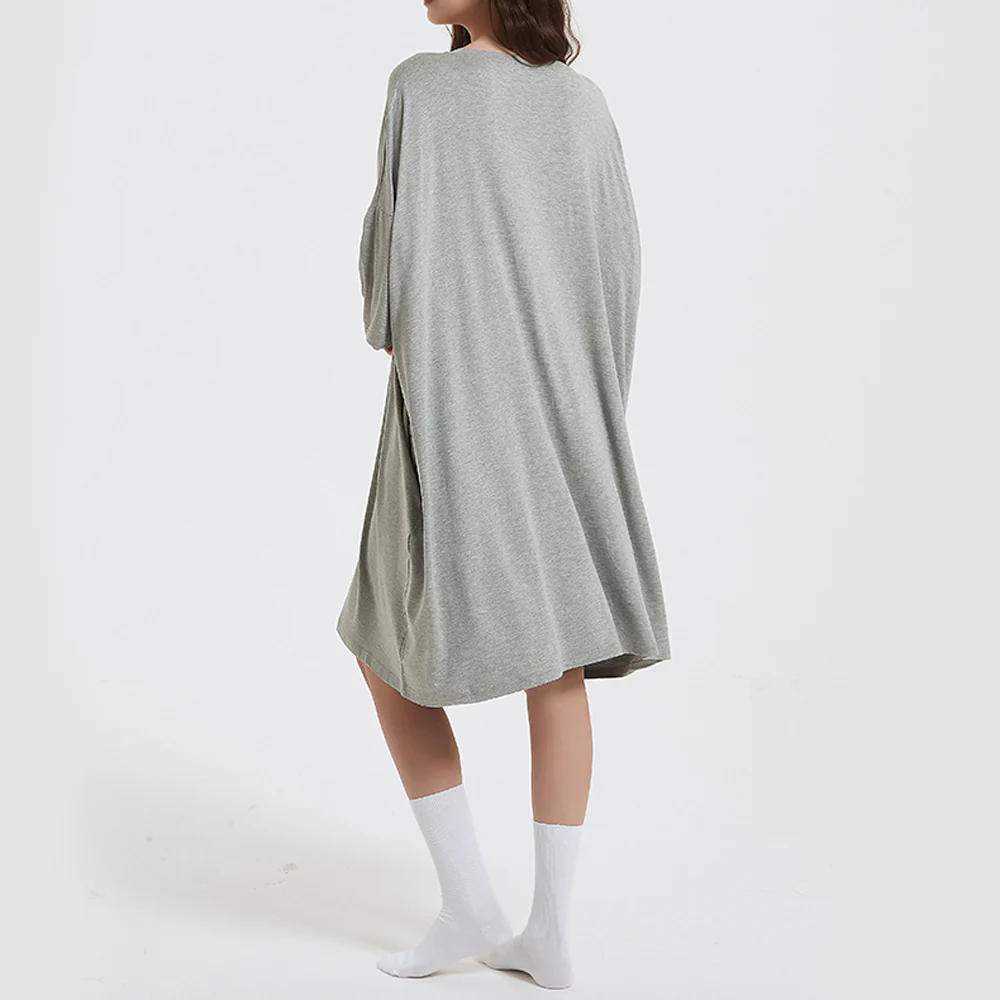 OZ PJ's Oversized Sleep Tee <br>2 PACK Baby Pink & Grey <br>One Size Fits Most - Image 25