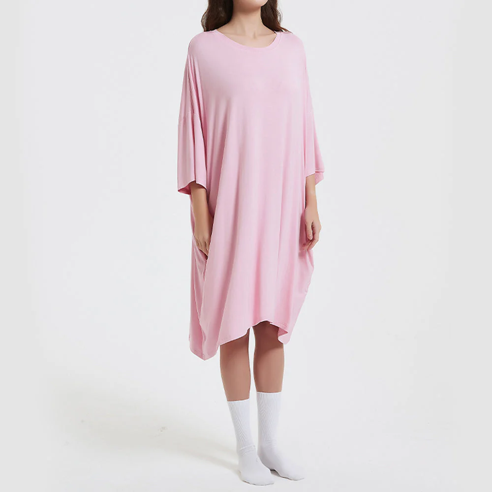 OZ PJ's Oversized Sleep Tee <br>2 PACK Baby Pink & Grey <br>One Size Fits Most - Image 4