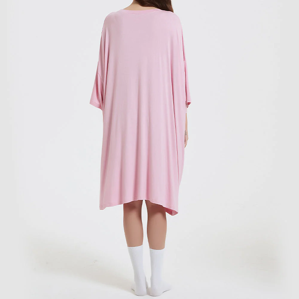 OZ PJ's Oversized Sleep Tee <br>2 PACK Baby Pink & Grey <br>One Size Fits Most - Image 5