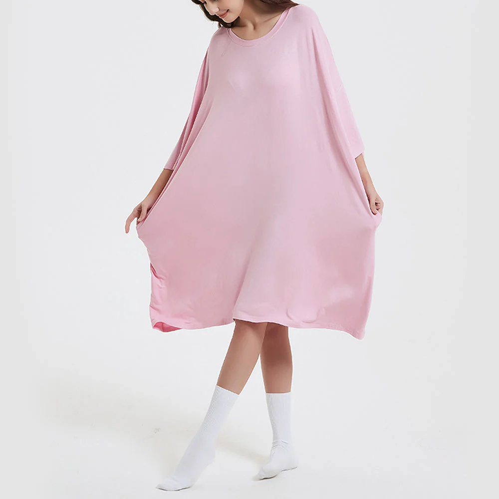 OZ PJ's Oversized Sleep Tee <br>2 PACK Baby Pink & Grey <br>One Size Fits Most - Image 7